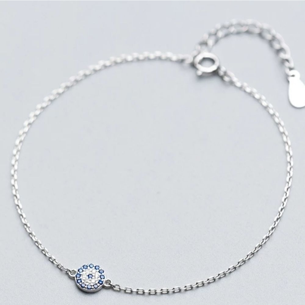 925 Silver Blue Eye Bracelet